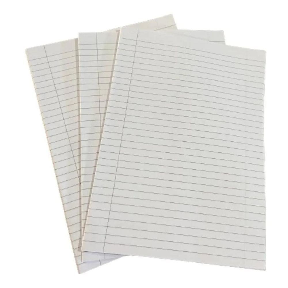 Papel Almaço Pautado A4 Com Margem 100 Folhas Com Pauta Cor