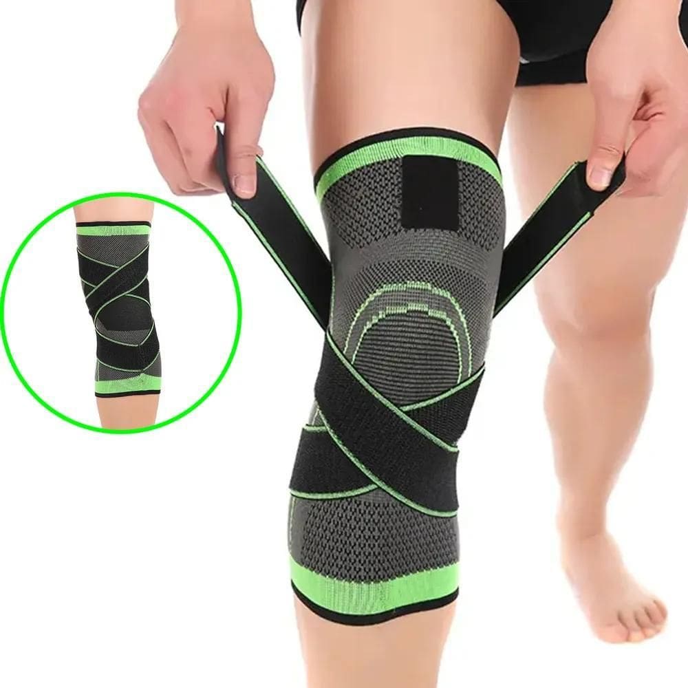 Joelheira Compressão Proteção Ajustável Cross Fitness Cor Ve