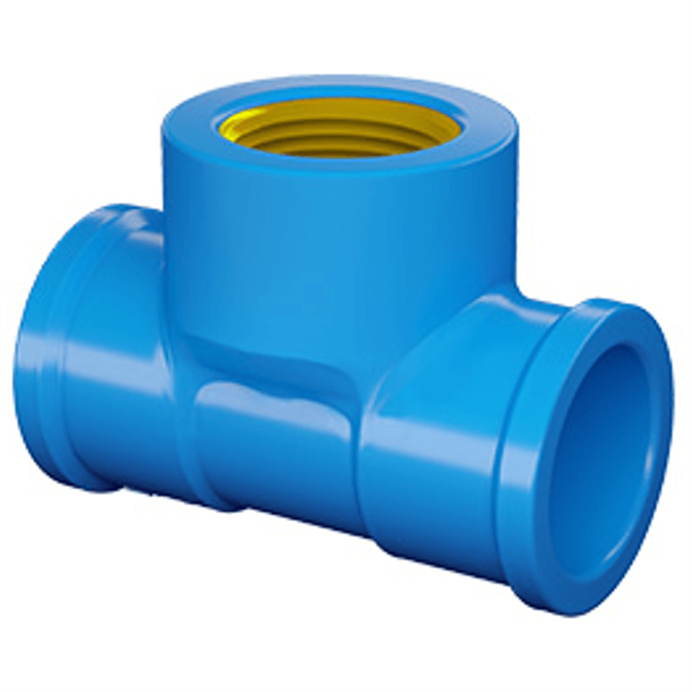 Tê 90 Soldavel Rosca Bucha de Latão 20X1/2 - 10322013 - FORTLEV