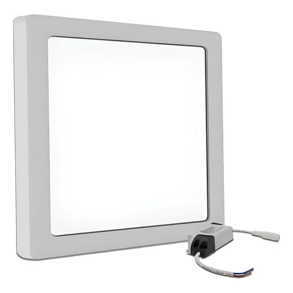 Plafon Sobrepor Quadrado Led Luz Quente 30X30 3000K 24W 25W