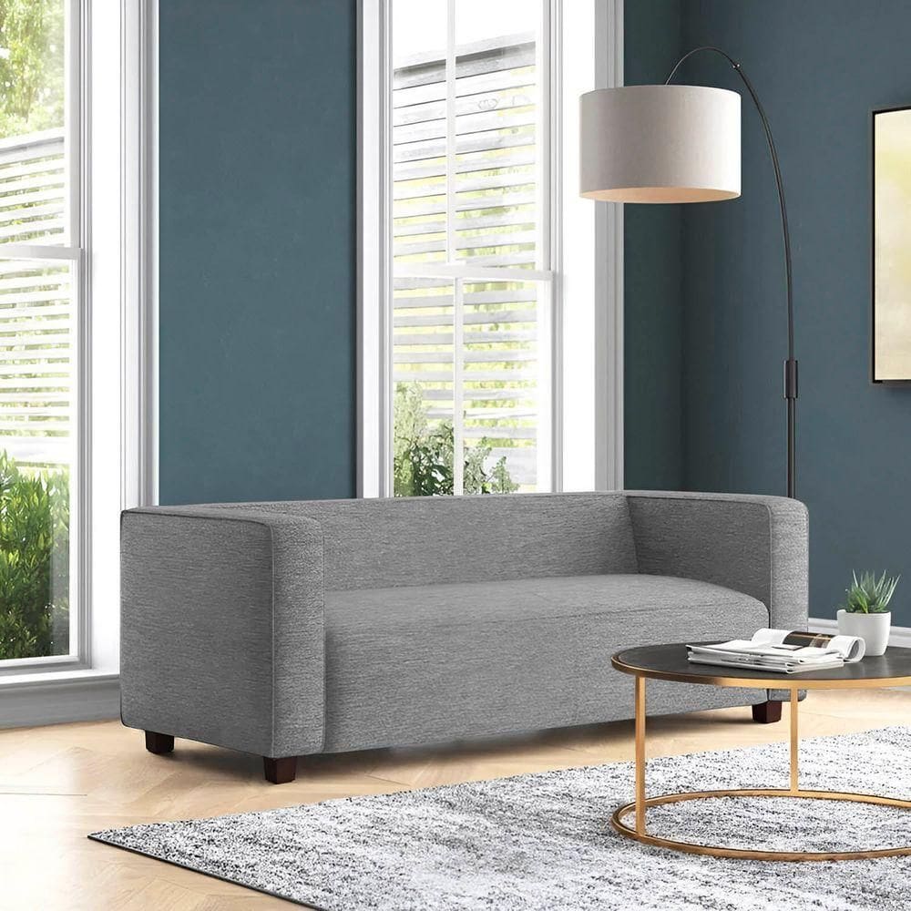 Sofá Namoradeira Amsterdam 1,40m Linho Cinza - Inova Decorações