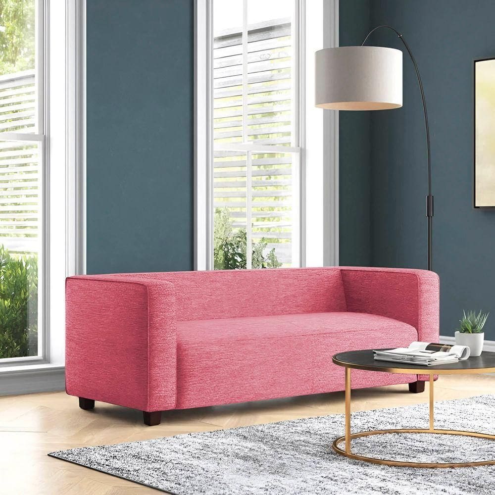 Sofá Namoradeira Amsterdam 1,40m Suede Pink - Inova Decorações