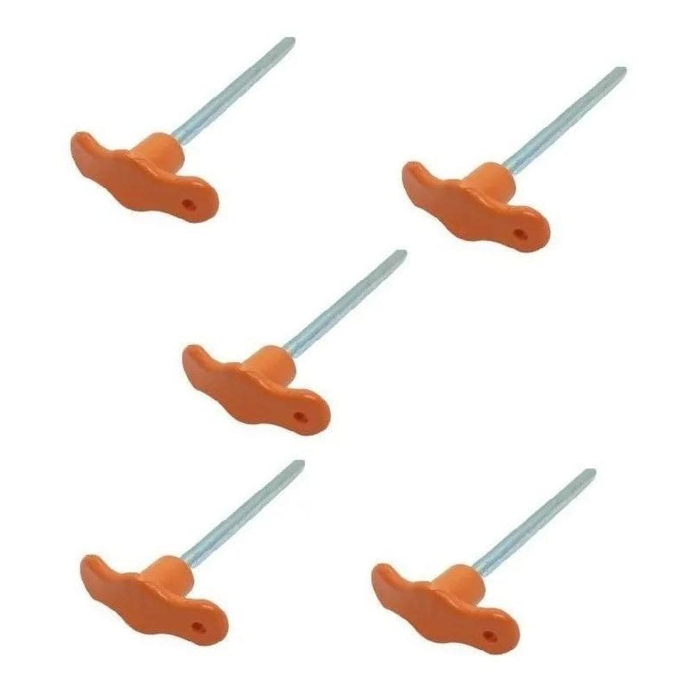 5 Pino De Carga Tijolinho 5/16 Para Academia Musculação