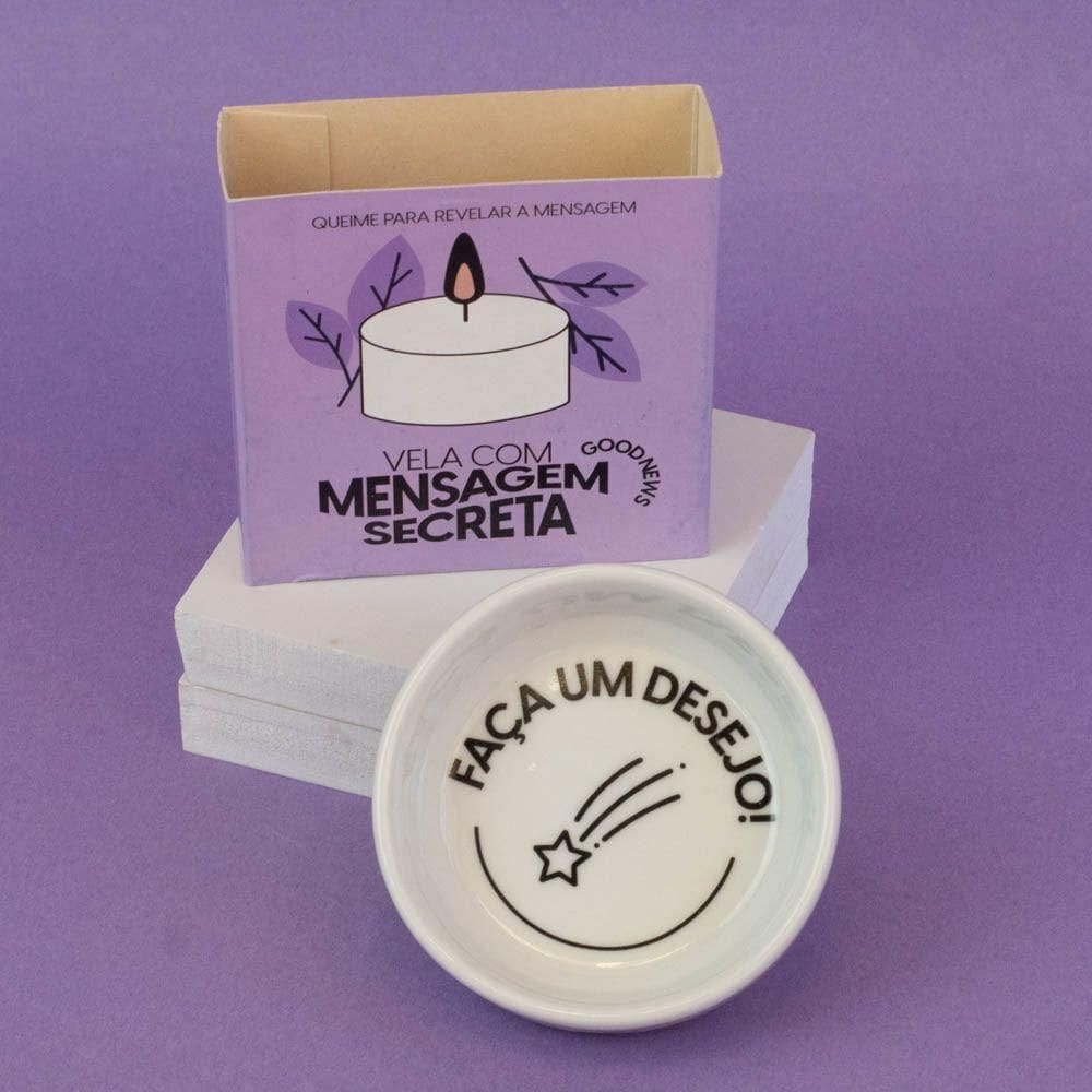 Vela Aromática De Baunilha Com Mensagem Secreta - Realize Um Desejo