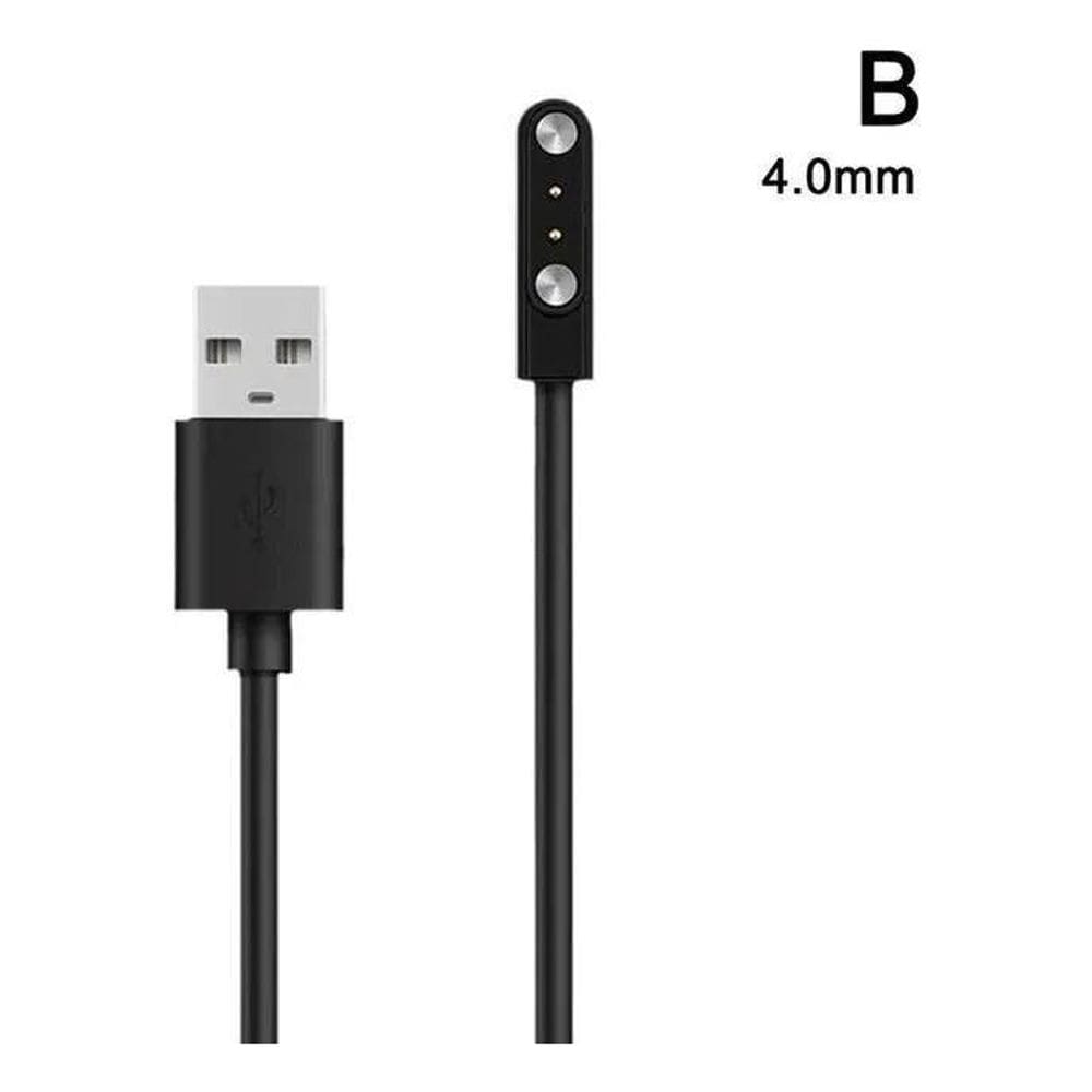 3X Cabo Carregador Usb Relogio Smartwatch 2 Pinos Champion C