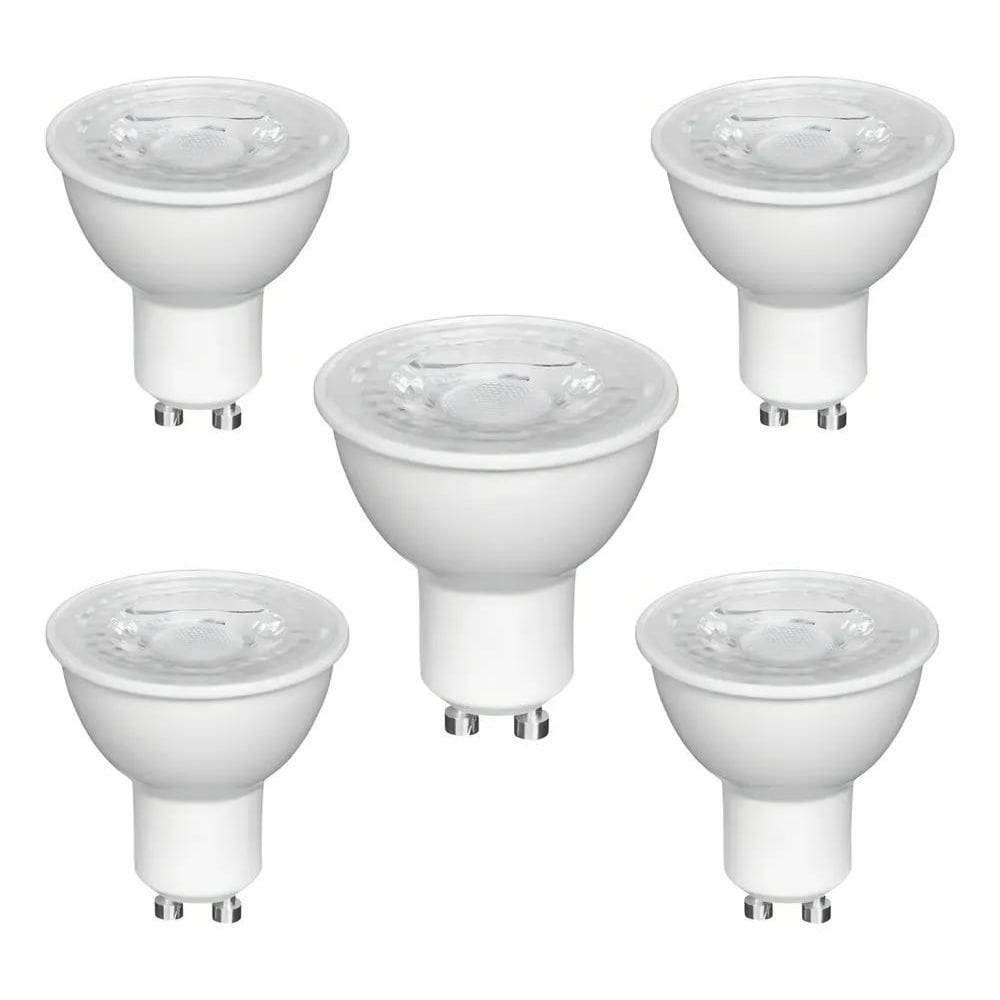 Kit 5 Lâmpadas Led 4,5W Dicroica Gu10 3000K Branca Quente Lu