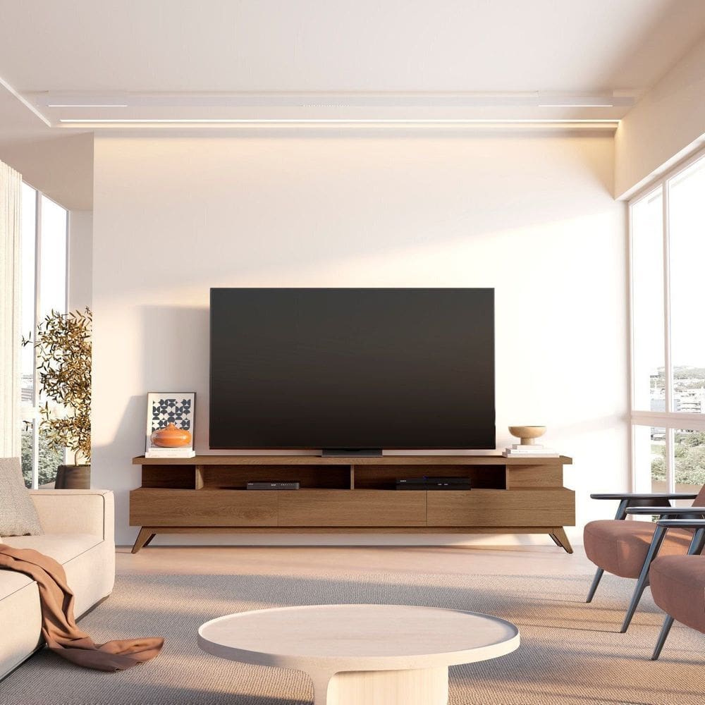 Rack para Tv até 75 Polegadas 217cm 100% Mdf Yucca Cabecasa Madeiramadeira Cedro