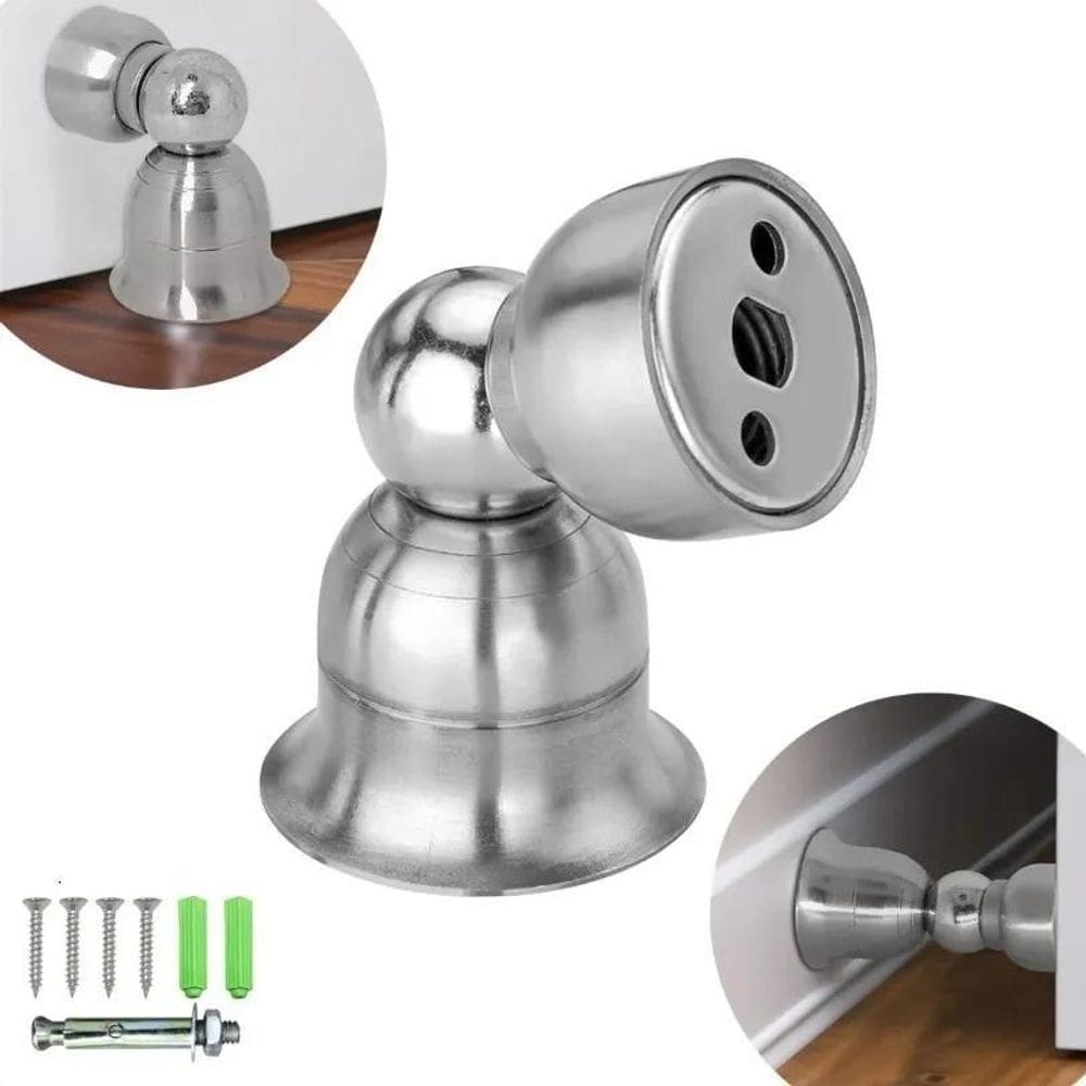 Fixador Trava Porta Magnético Prendedor Inox Escovado Forte