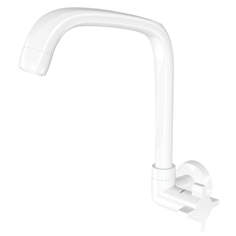 Torneira para Cozinha de Parede Fitt Cross 1168 F64 Branca - 7111094 - LORENZETTI
