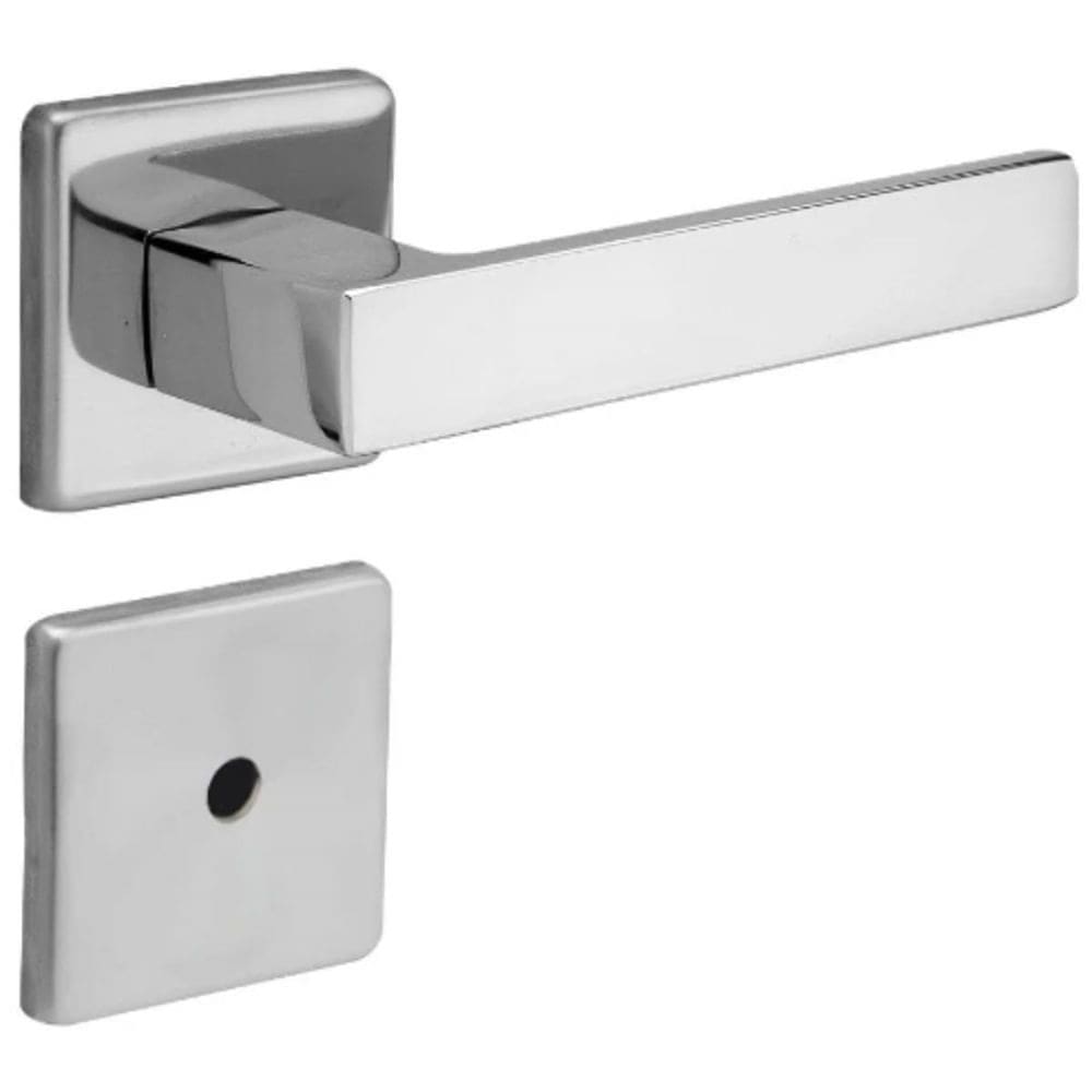 Fechadura 450 Zamac para Banheiro ST140 Roseta 336 em Inox Cromado - 18036008-3 - LA FONTE