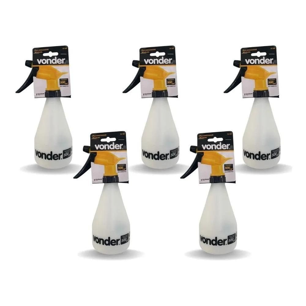 Kit 5 Borrifador Pequeno500Ml Vonder Salão Beleza Jardinagem