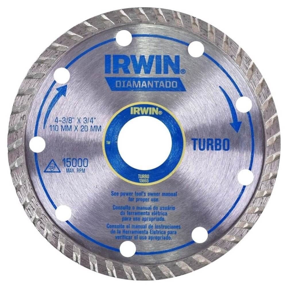 Disco Diamantado Turbo Atc 110mm x 20mm - IW13893 - IRWIN
