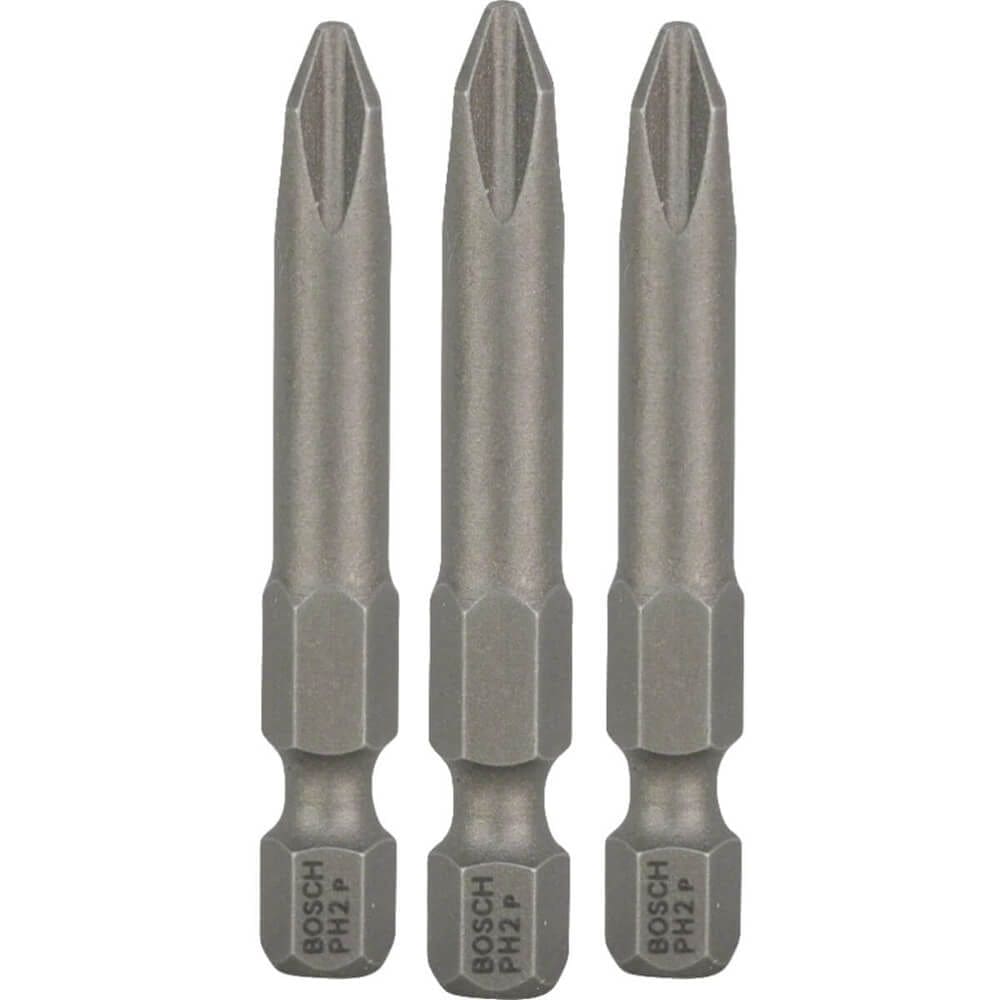 Jogo de Pontas Extra Hard PH2 3 Peças - 2607001528 - BOSCH