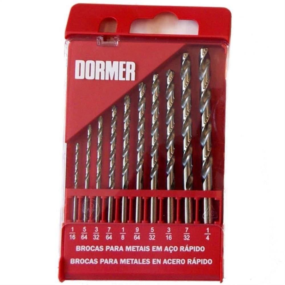 Jogo de Brocas Brilhantes 10 Peças - A29010PBR - DORMER