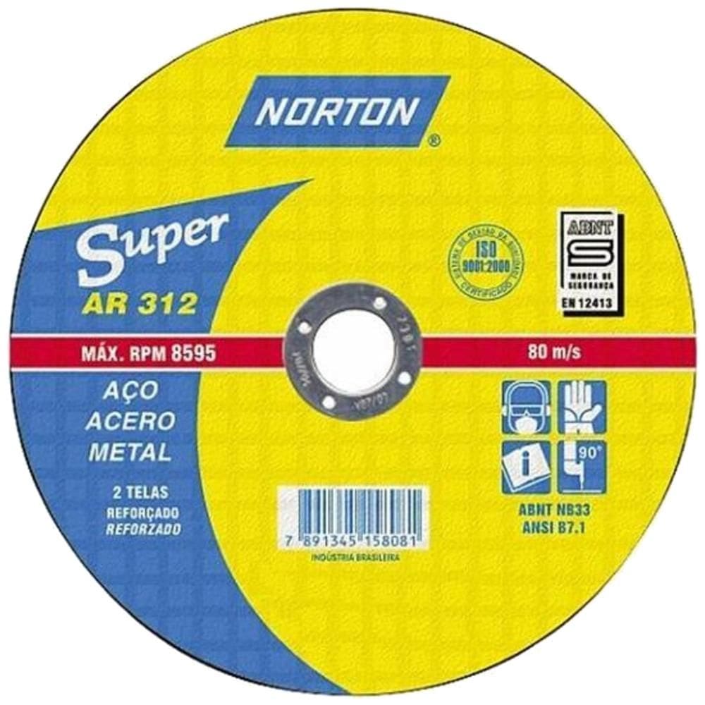 Disco de Corte Para Ferro AR-312 10”” x 1/8”” x 5/8”” - 66252842986 - NORTON
