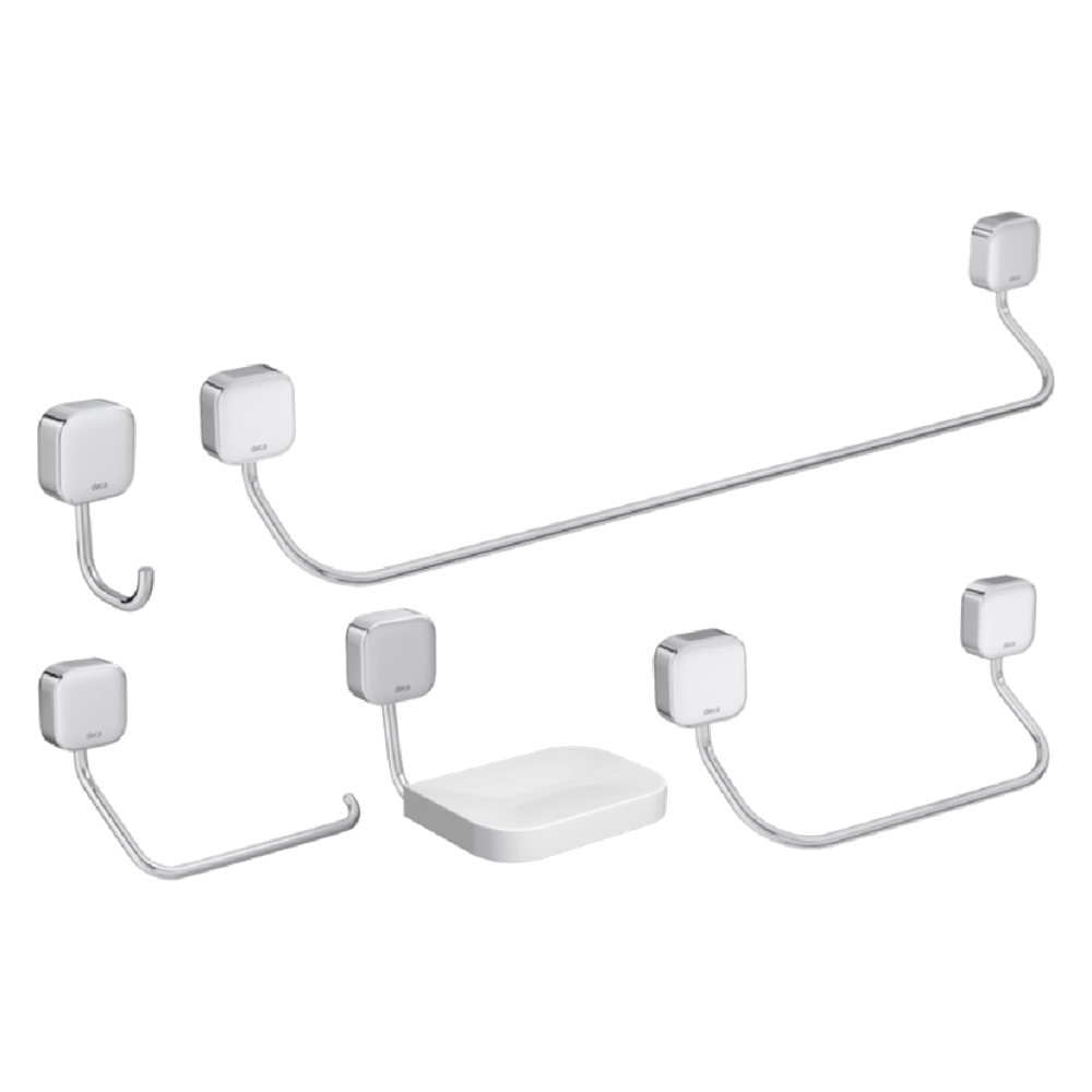 Kit de Acessórios com 5 Peças para Banheiro Pix - 2000.C02 - DECA