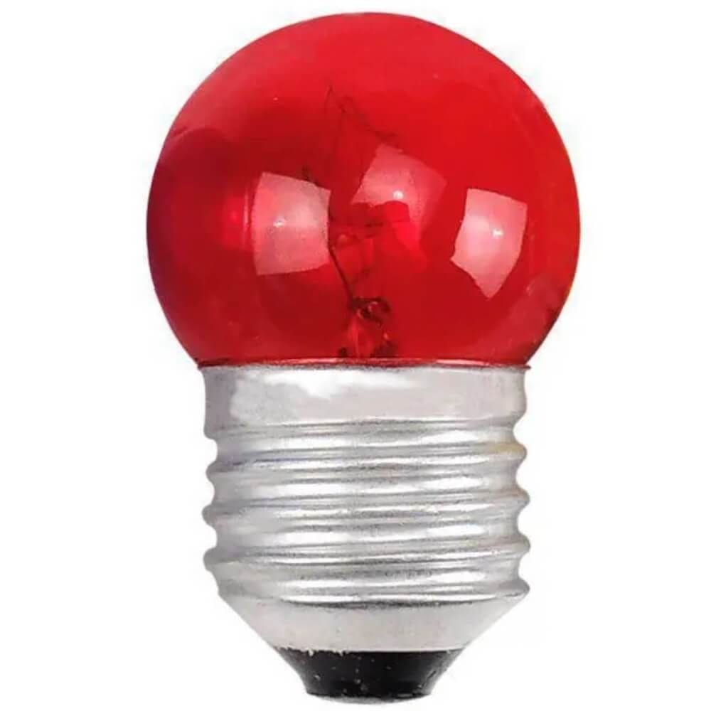 Lâmpada Bolinha 7 Watts 127 Volts Vermelha - 8470 - BRASFORT