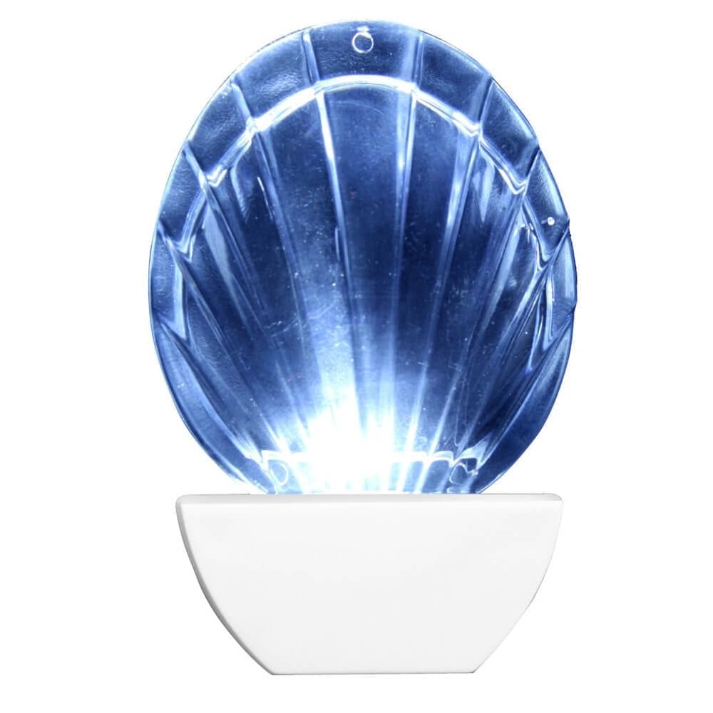 Abajour Luz Noturna Led Concha 220 Volts Branco - 8665 - BRASFORT