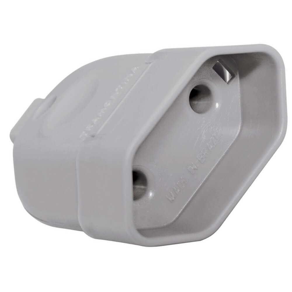 Plugue Femea 2P 10A 250V Cinza Tramontina