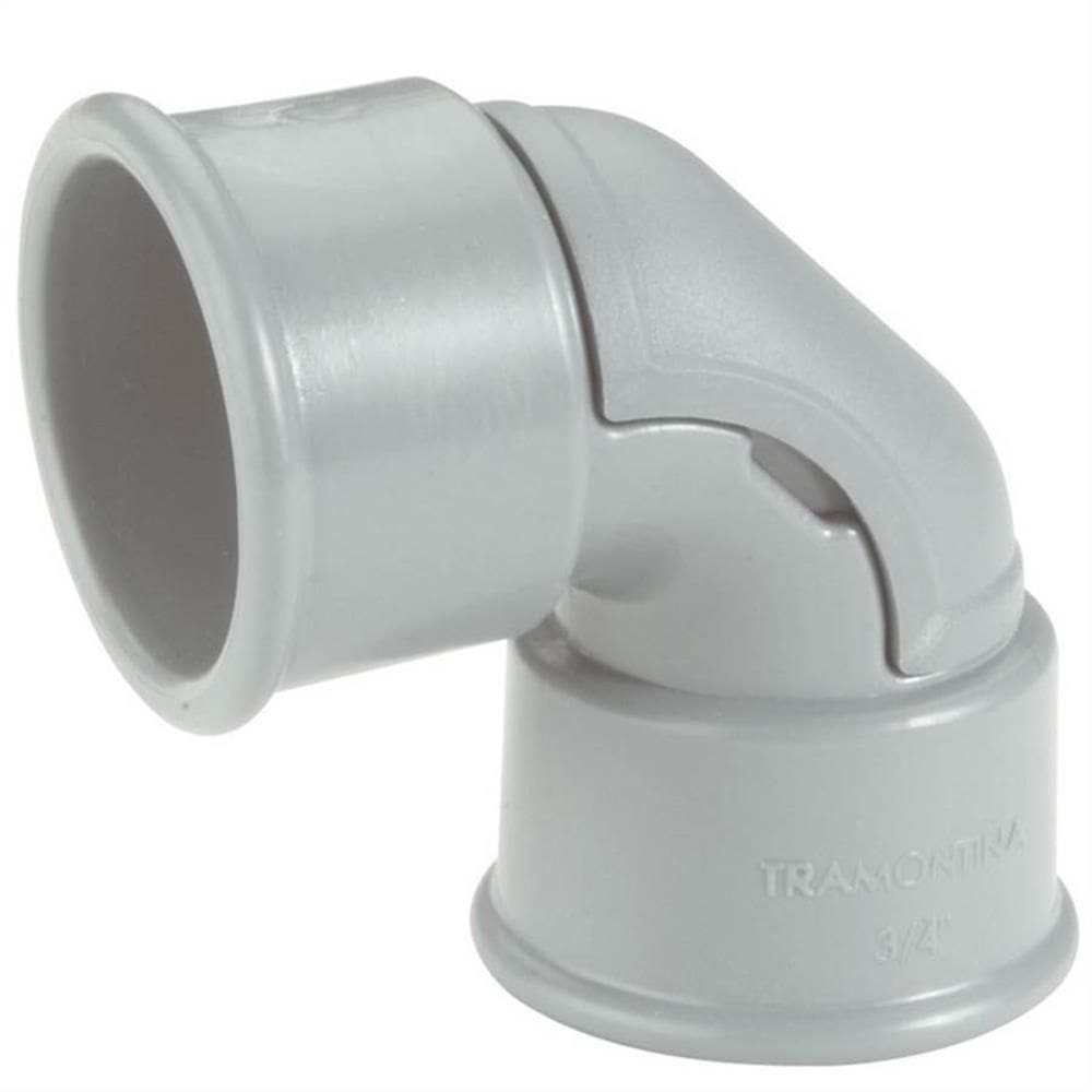 Cotovelo Curvo Cinza de 90° com Janela para Inspeção com 1”” Polegada - 57256003 - TRAMONTINA
