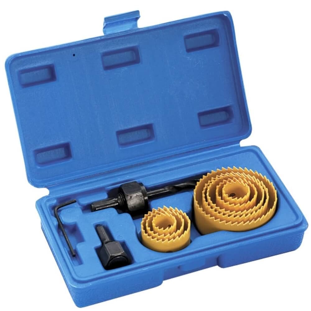 Kit de Serras Copo de Aço Cromado 19 a 64mm com 11 Peças - 8736 - BRASFORT