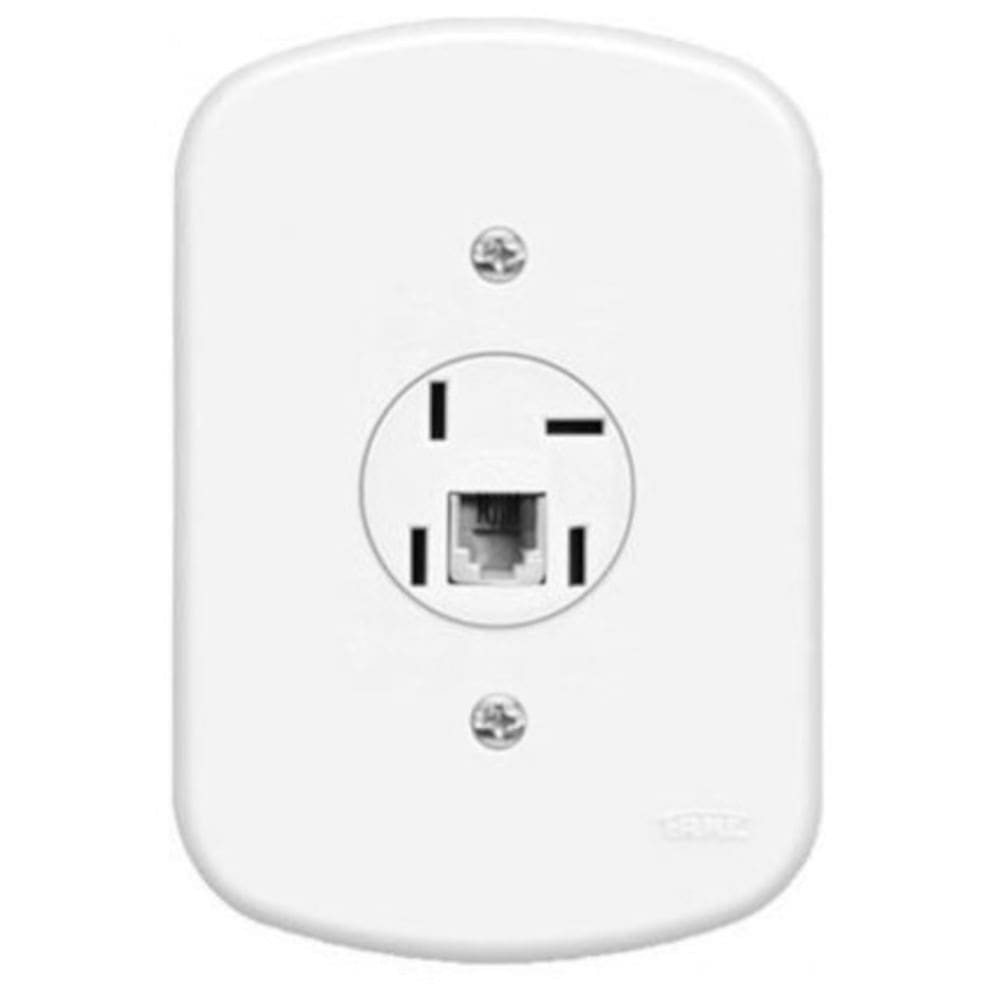 Tomada Branca para Telefone RJ11 4x2 Série Blanc - 0408 - FAME