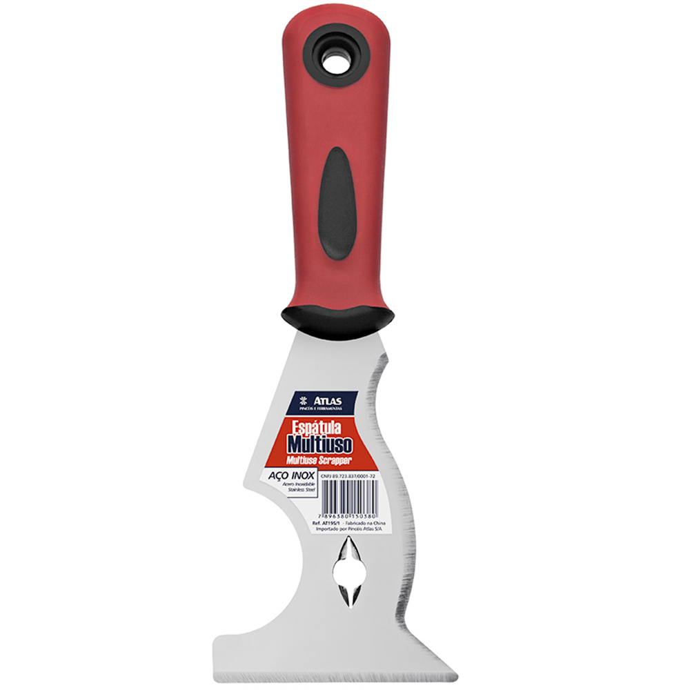 Espatula Multiuso de Aço Inox 5 Funções - AT195/1 - PINCEIS ATLAS