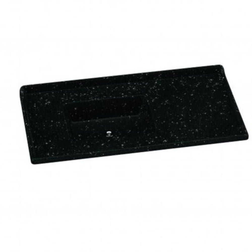 Pia Standart 100x51cm Preta com Cuba Deslocada - 504208 - A.J. RORATO