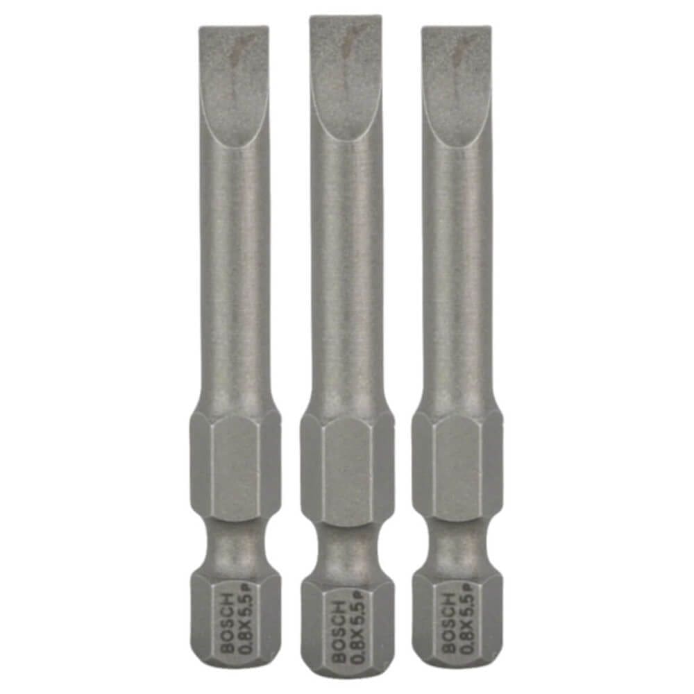 Jogo de Pontas de Fenda Extra Hard 0,8 - 5,5mm 3 Peças - 2607001479 - BOSCH