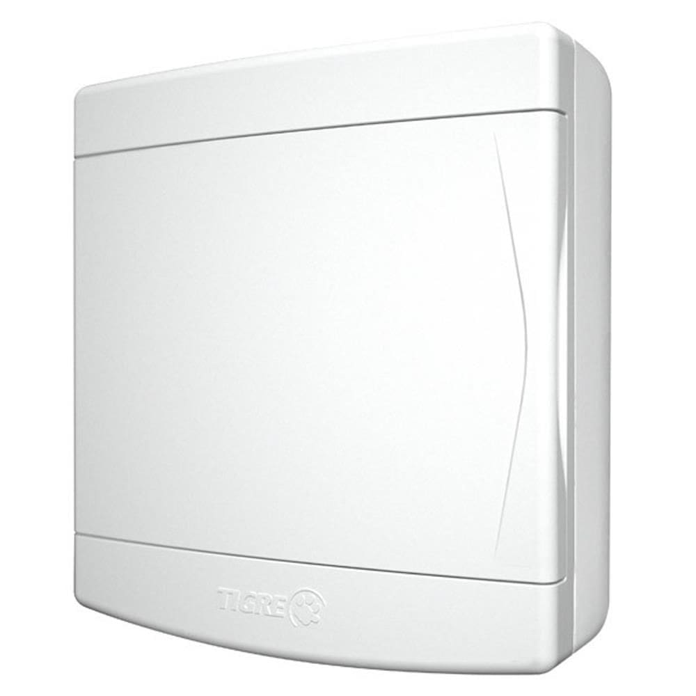 Quadro de Distribuição de Sobrepor 3/4 Disjuntores Sem Barramento Porta Branca - 33048416 - TIGRE