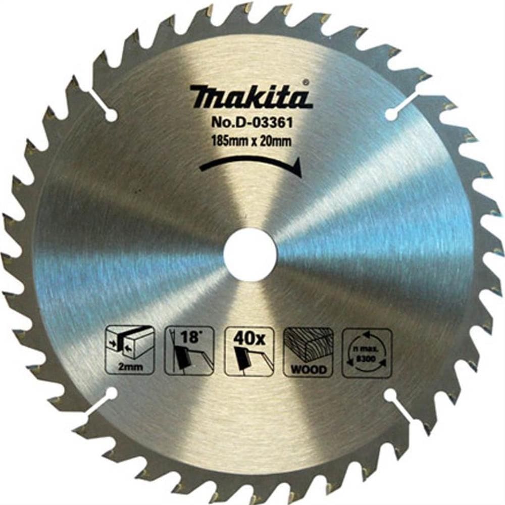 Lâmina de Serra 185x20mm 40 Dentes Para Madeira - D-03361 - MAKITA