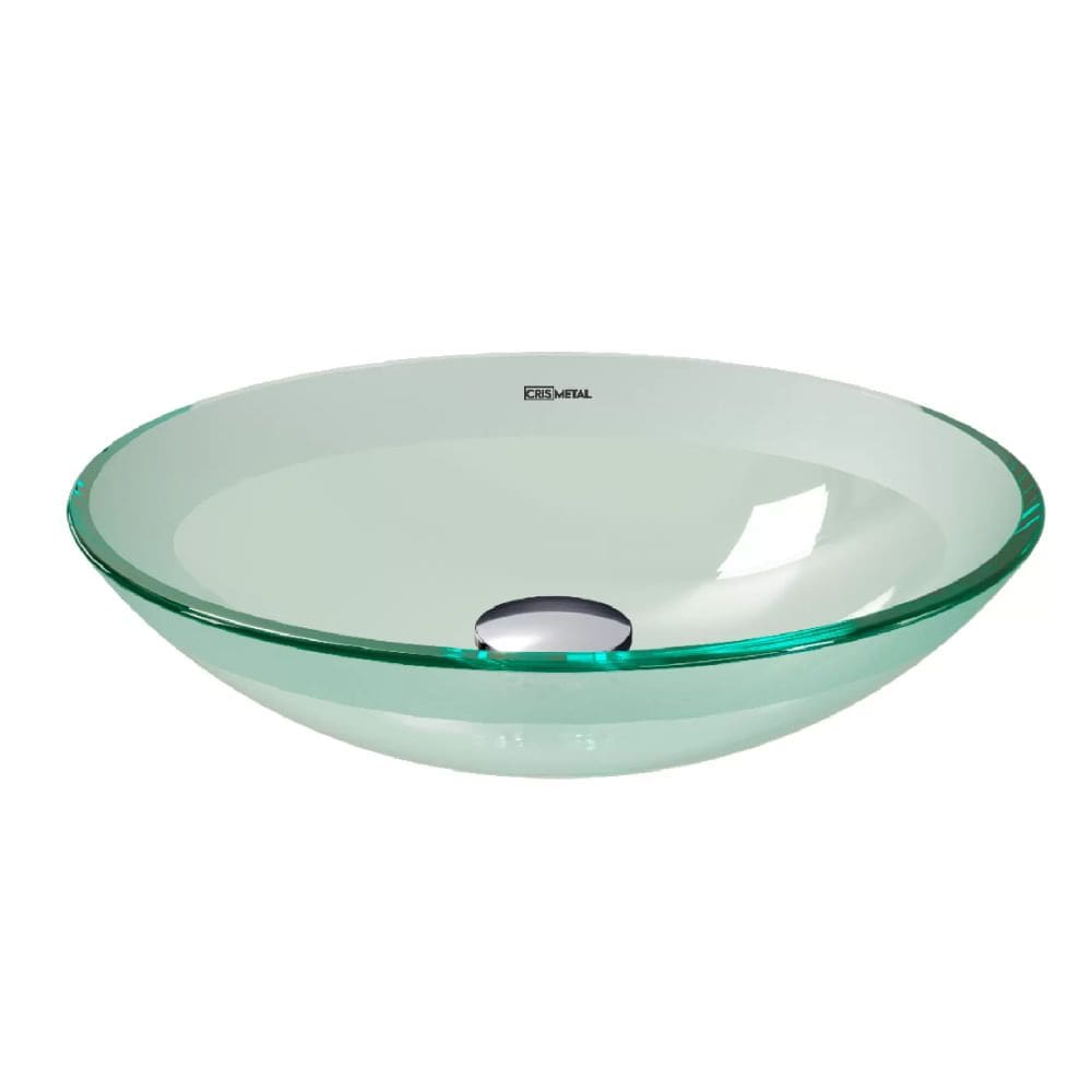 Cuba De apoio 35x0,8cm Light Vidro Incolor - 329 - CRIS-METAL