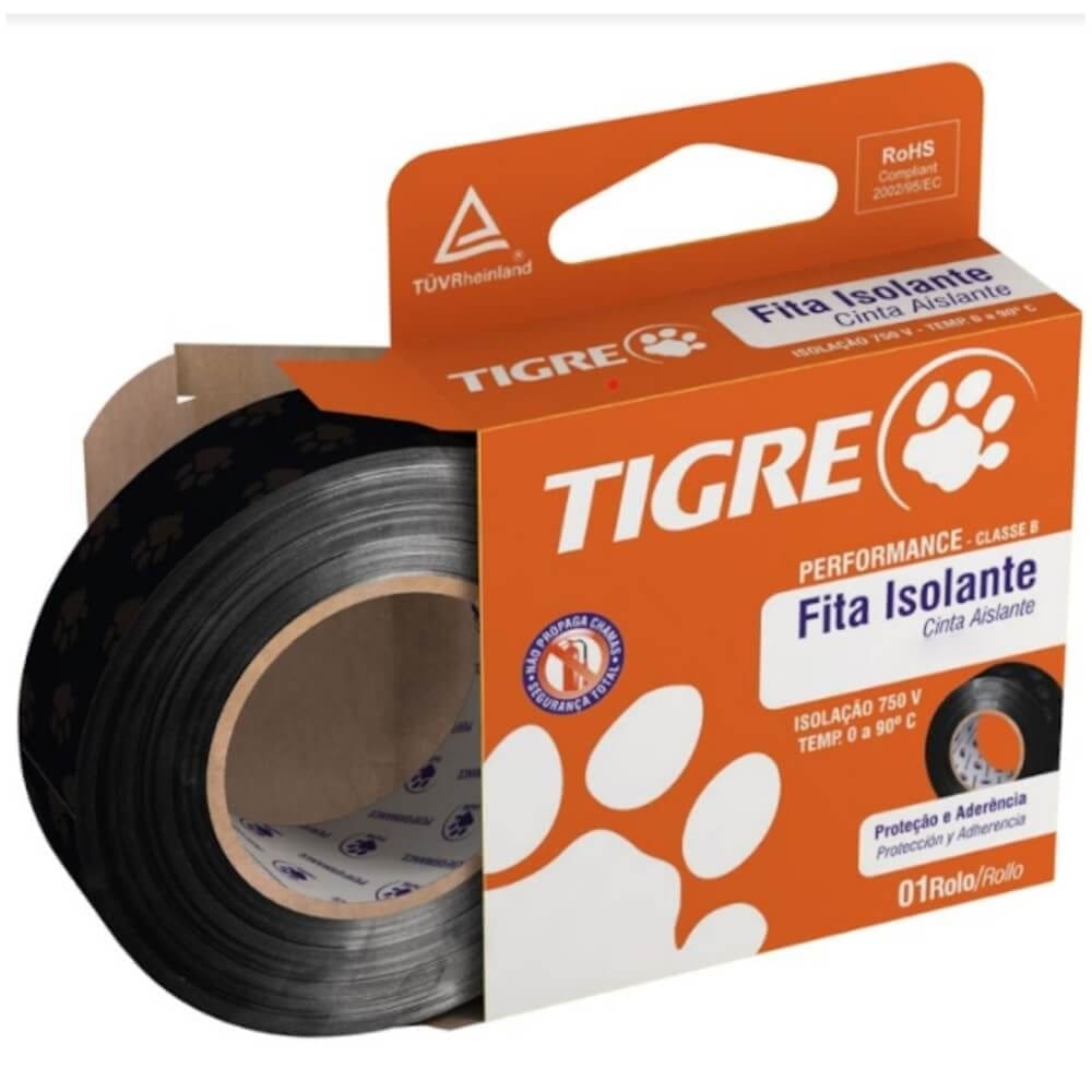 Fita Isolante Performance Classe B Anti Chamas 0,15mm x19mm x20m - 54.50.255.9 - TIGRE
