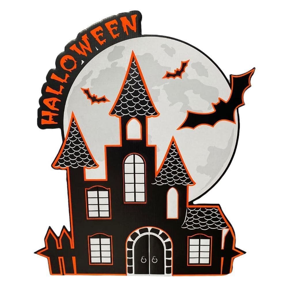 Painel De Chão Decorativo Halloween Castelo 50X40 Enfeite