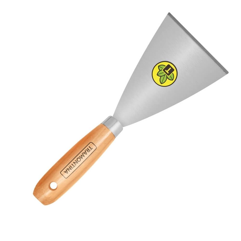 Espátula Rígida com 12cm em Aço Carbono e com Cabo de Madeira - 77394125 - TRAMONTINA