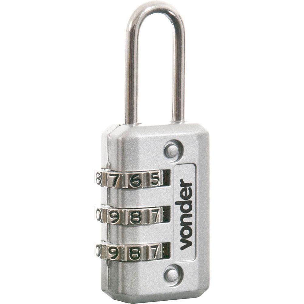 Cadeado 3 Com Segredo Cinza - 32 52 120 000 - VONDER