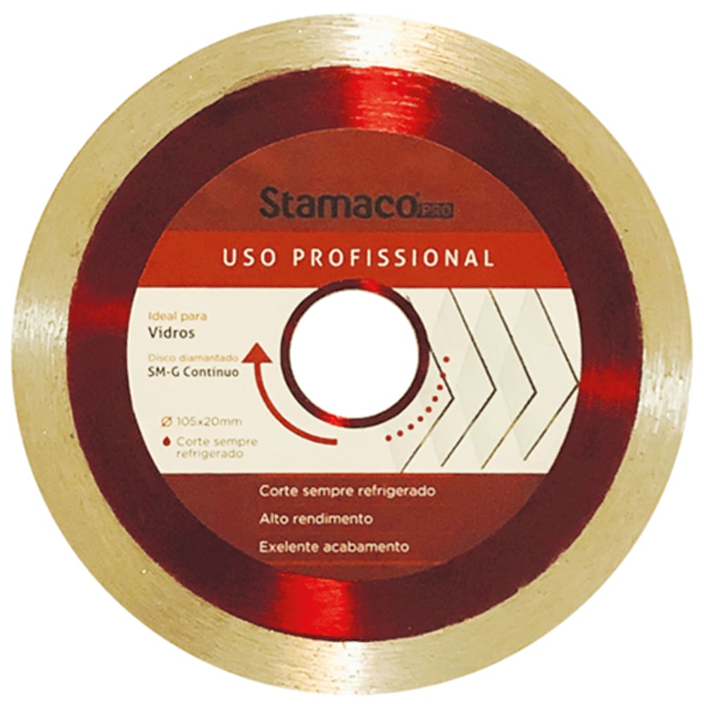 Disco Diamantado Para Vidro SMG de 4”” 105mm - 1096 - STAMACO