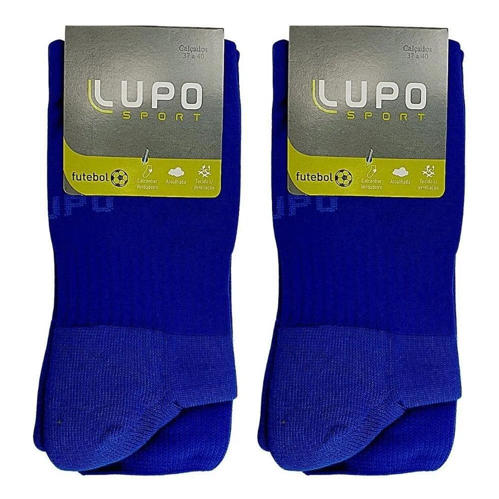 3X Meião Lupo De Futebol Infantil 29 Ao 36 Kit 2 Pares