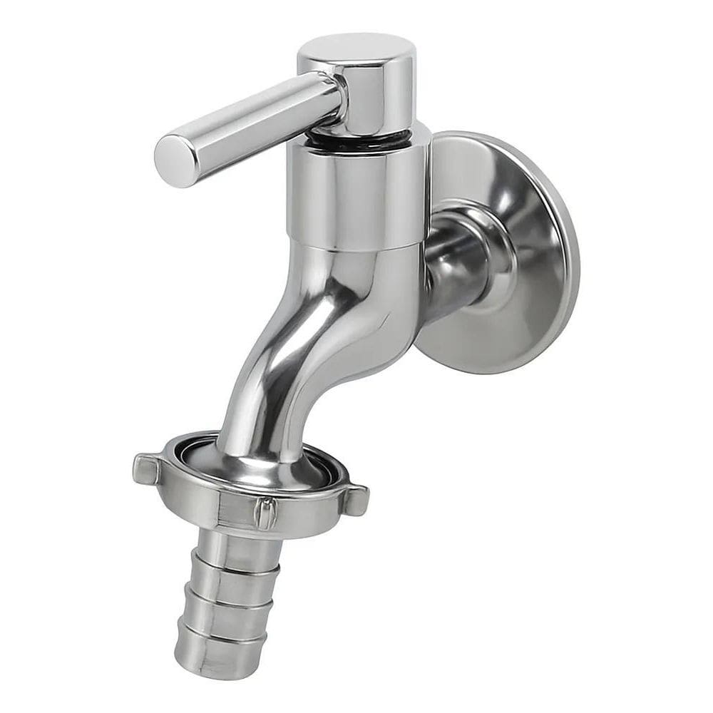 Torneira 100% Metal Inox Jardim Tanque Máquina V 5063B