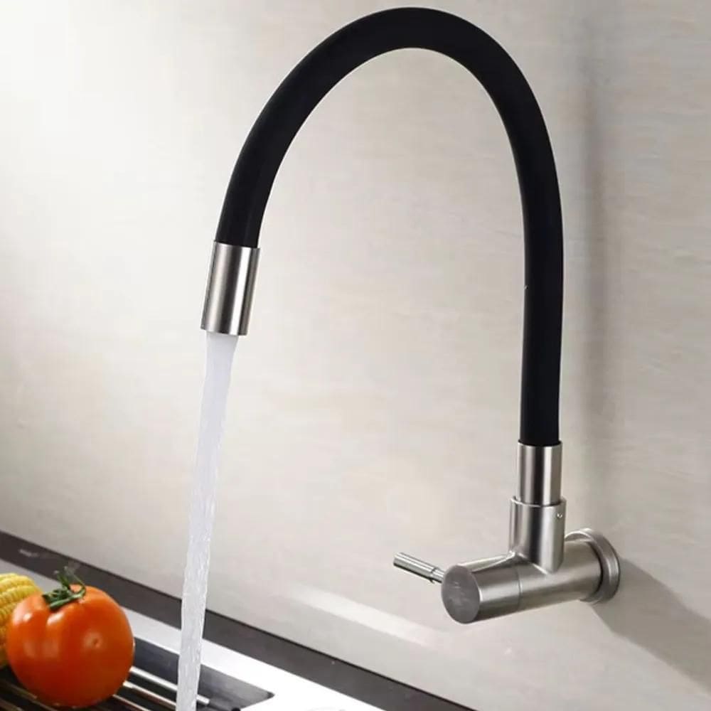 Torneira Gourmet Luxo Flexível Cozinha Parede Pia Jato Turbo