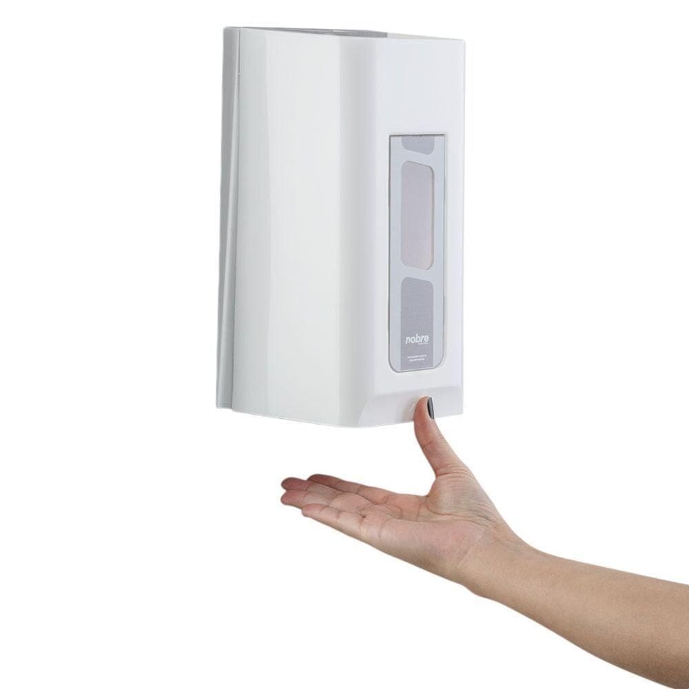 Dispenser De Sabonete Líquido/álcool Gel 800ml Com Válvula - Branco Moderno