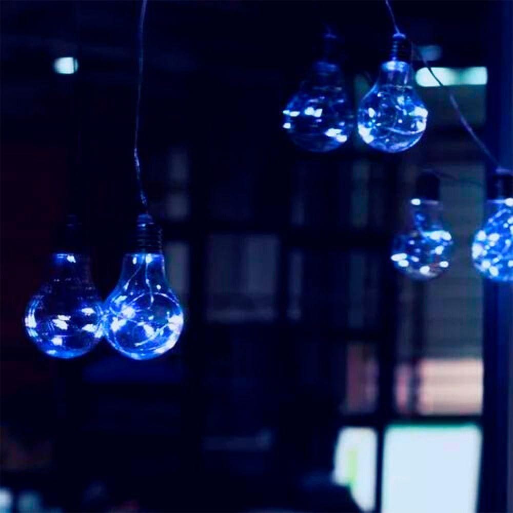 Fio De Fada Com 10 Lampadas De Led Pisca Usb E Pilha Cores Branco Quente