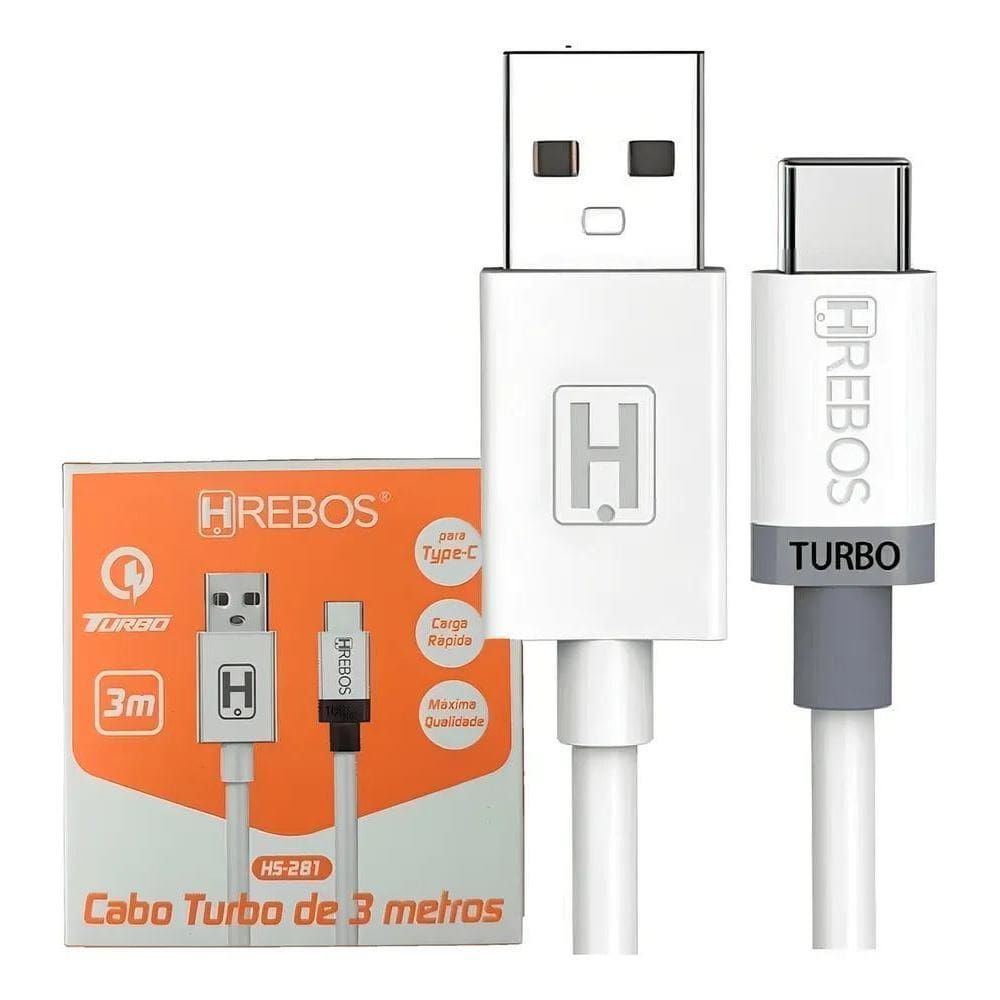 3X Cabo Usb Tipo C 3 Metros Para Samsung Galaxy A12 A32 A53