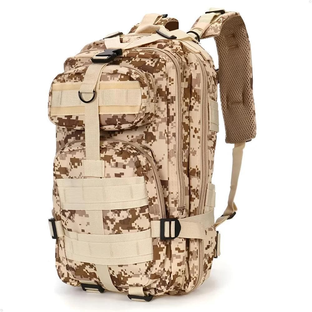Mochila Multiuso 30L Caqui Camuflada - Compacta E Res