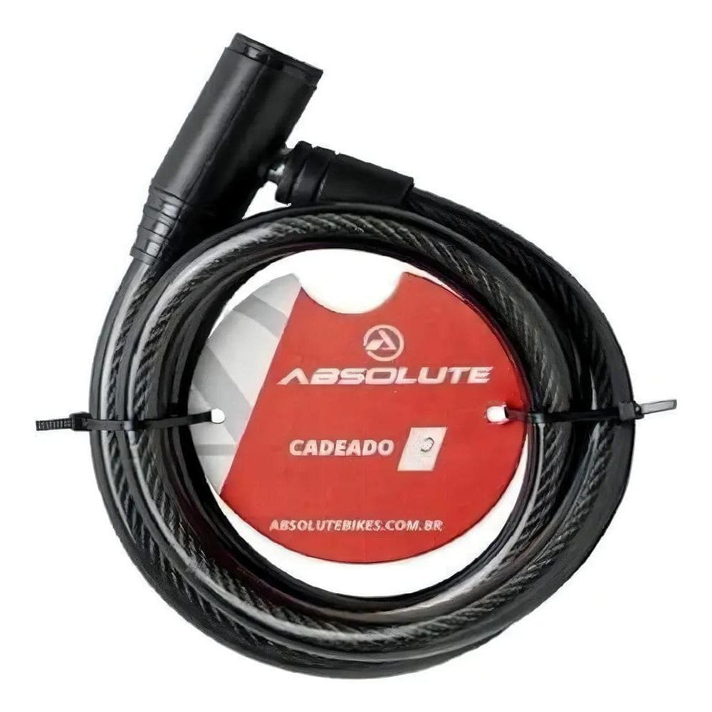 Cadeado Bike Moto Absolute 1,0Mx12Mm - Com Chave - Alumínio