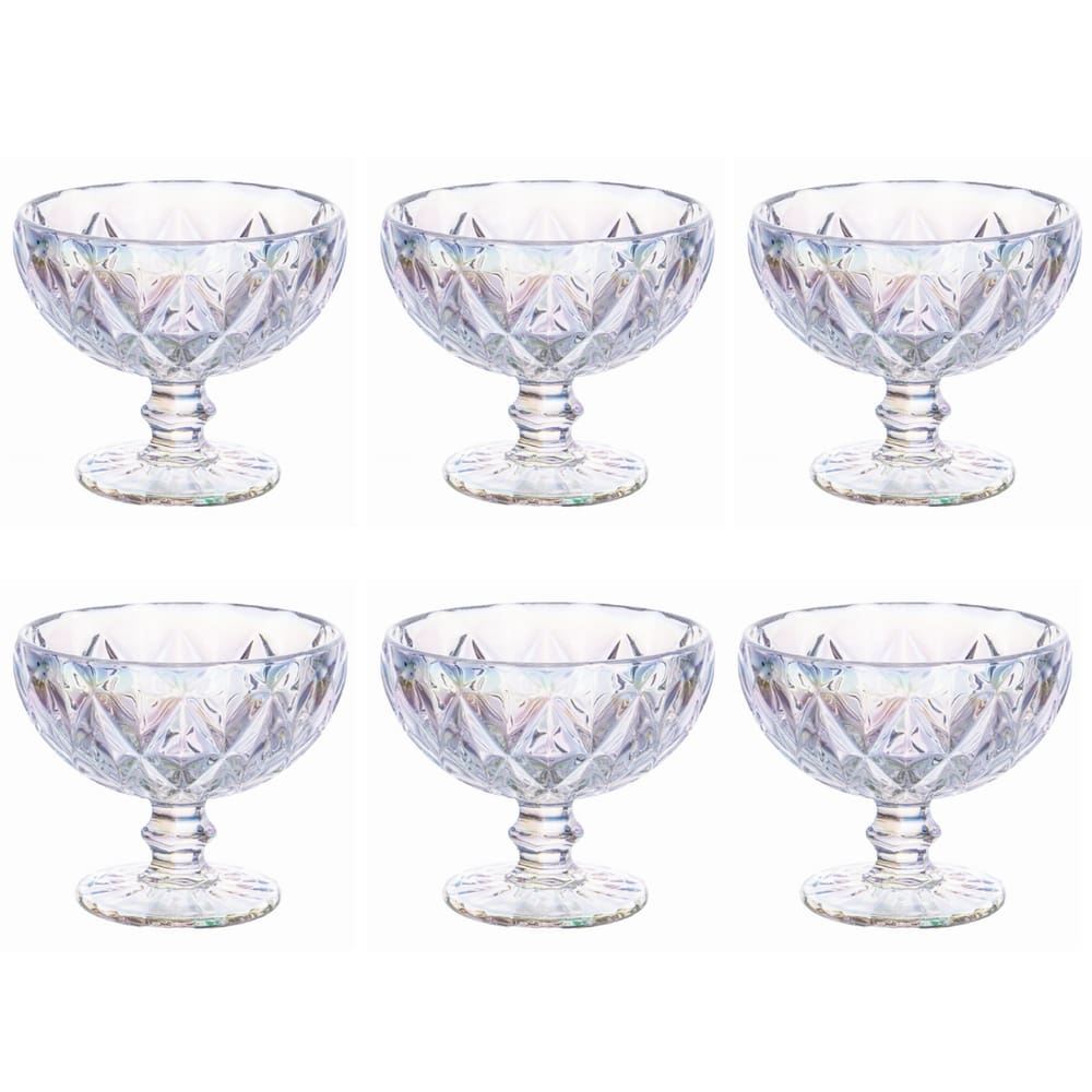 Jogo 6 Taças Para Sobremesa 310ml Furta Cor Diamond Ke Home