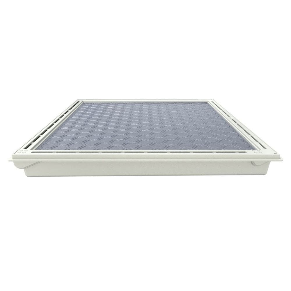 Tampa Casa Máquina Piscina Com Rebaixo Gaveta Branco 85x85cm