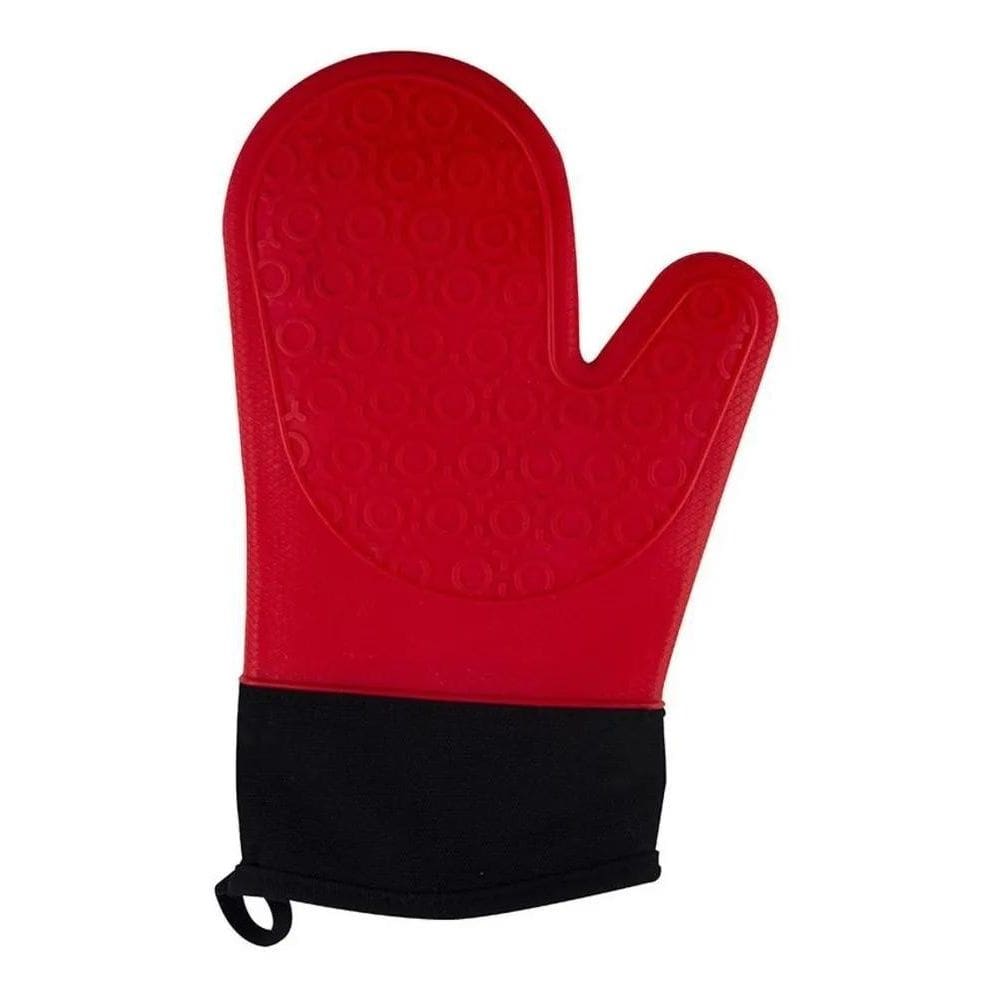 Luva Silicone Forno Cozinha Churrasco Térmica Forrada Cor Ve