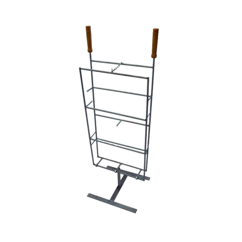 Espeto Costela Costelão Fogo Chão Base Giratória 104x35cm