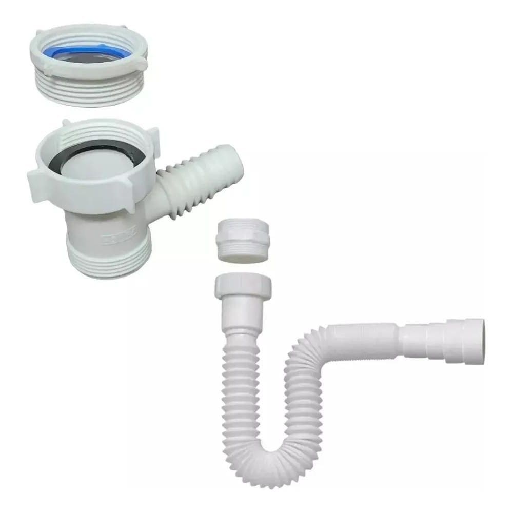 Adaptador Para Máquina Lavar Louça Saída + Sifão Sanfonado